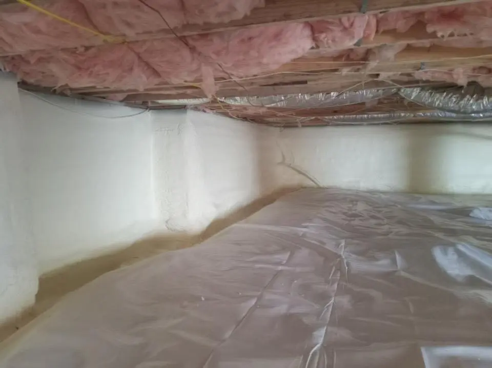Crawl space encapsulation with closed-cell spray foam for Roof Maintenance in Hutchinson